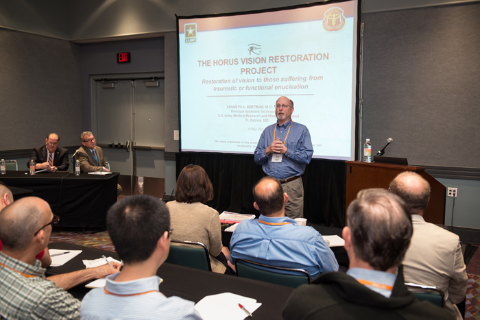 Dr. Kenneth Bertram presented a well-attended lecture on the recently formed Horus Vision Restoration Project