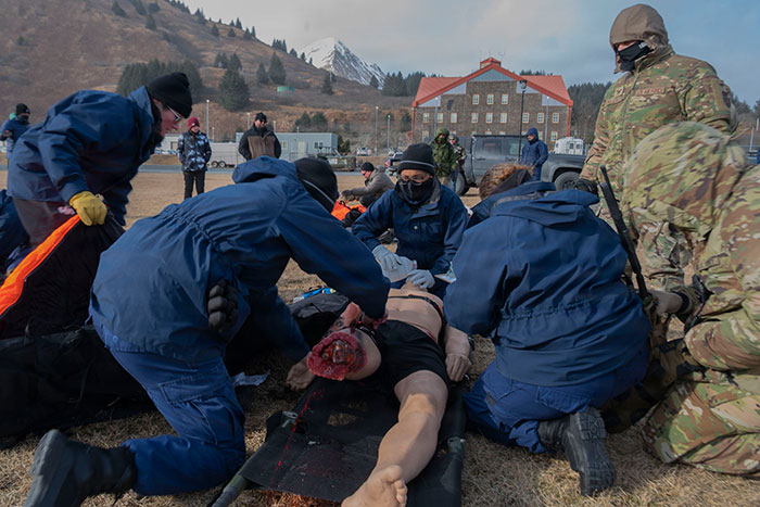 Training mannequin at ARCTIC EDGE 2026
