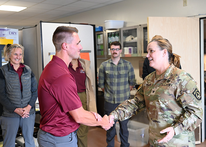COL Sharon Rosser greeting