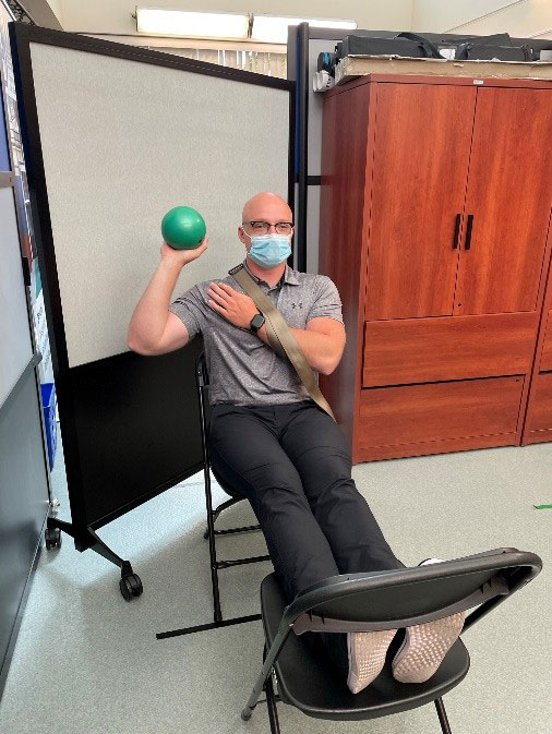 Single Arm Shot Put test