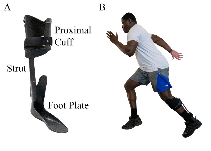 Breakout view of ankle and foot support medical device