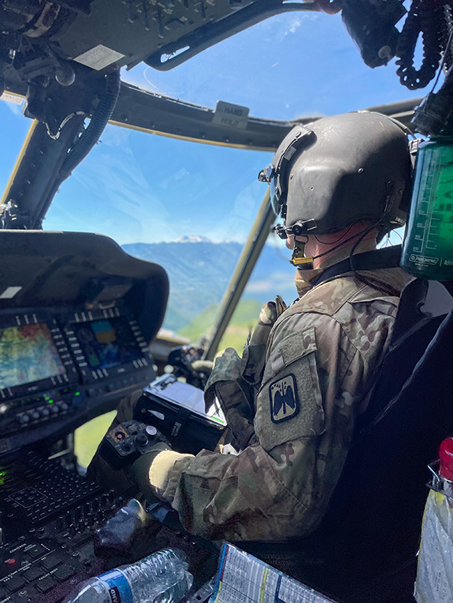 view from rotary-wing aircraft