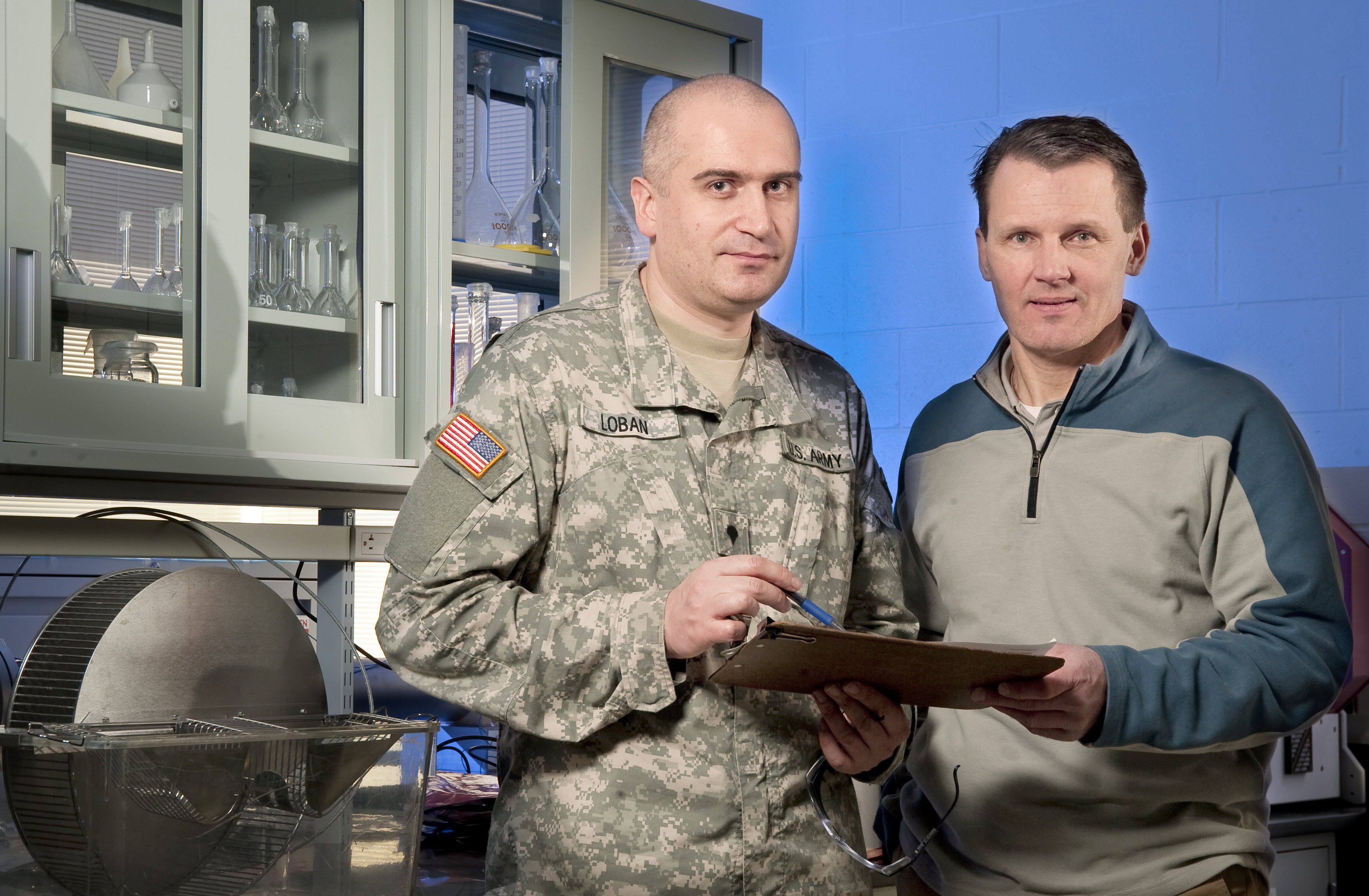Spc. Andrei Loban and Dr. Angus Scrimgeour
