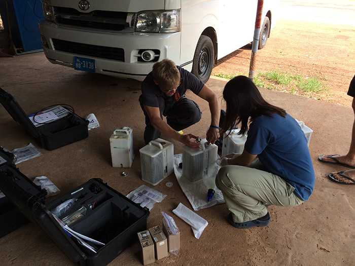 Prepping CUBE CDG generators at the field lab in Kamphaeng Phet