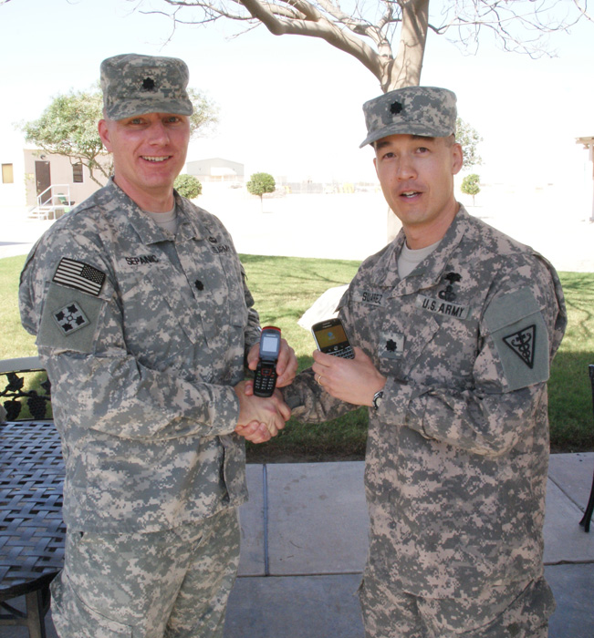 Lt. Col. Jason Sepanic (left) and Lt. Col. Victor Suarez (right)