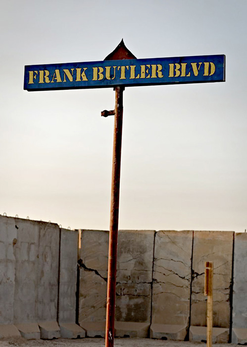 Frank Butler Blvd. road sign