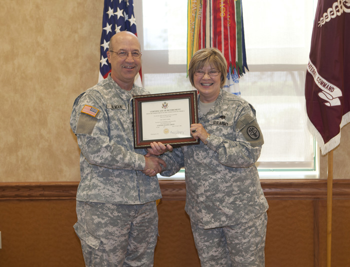 Maj. Gen. James Gilman and Col. Nancy Vause
