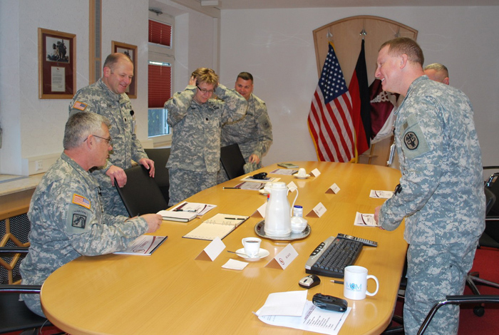 Deputy Surgeon General Maj. Gen. Richard A. Stone was given a briefing by the commander and staff of the USAMMCE