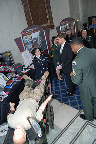 The U.S. Army Medical Research and Materiel Command hosted an exhibition of science and technology on Capitol Hill March 3
