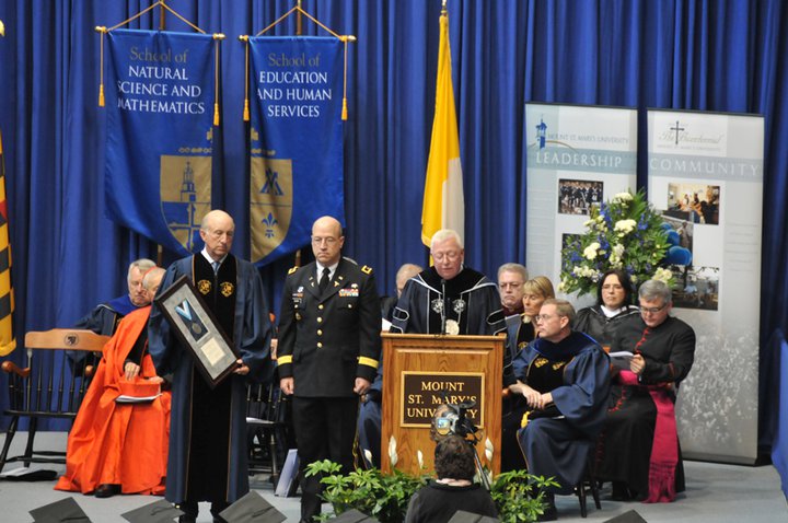 Maj. Gen James Gilman during commencement ceremony