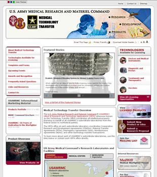 USAMRMC ORTA website