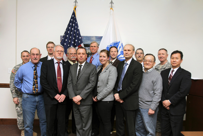Representatives of the Swedish Defense Research Agency (FOI) with leaders and scientists of the USAECBC and the USAMRICD
