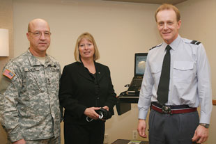 Maj. Gen. James Gilman, Karen Atkins, Air Vice Marshal Michael Horwood