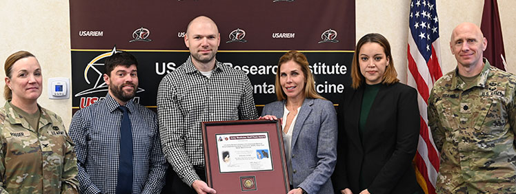 USARIEM Receives Wolf Pack Award for Army Comprehensive Body Composition Study